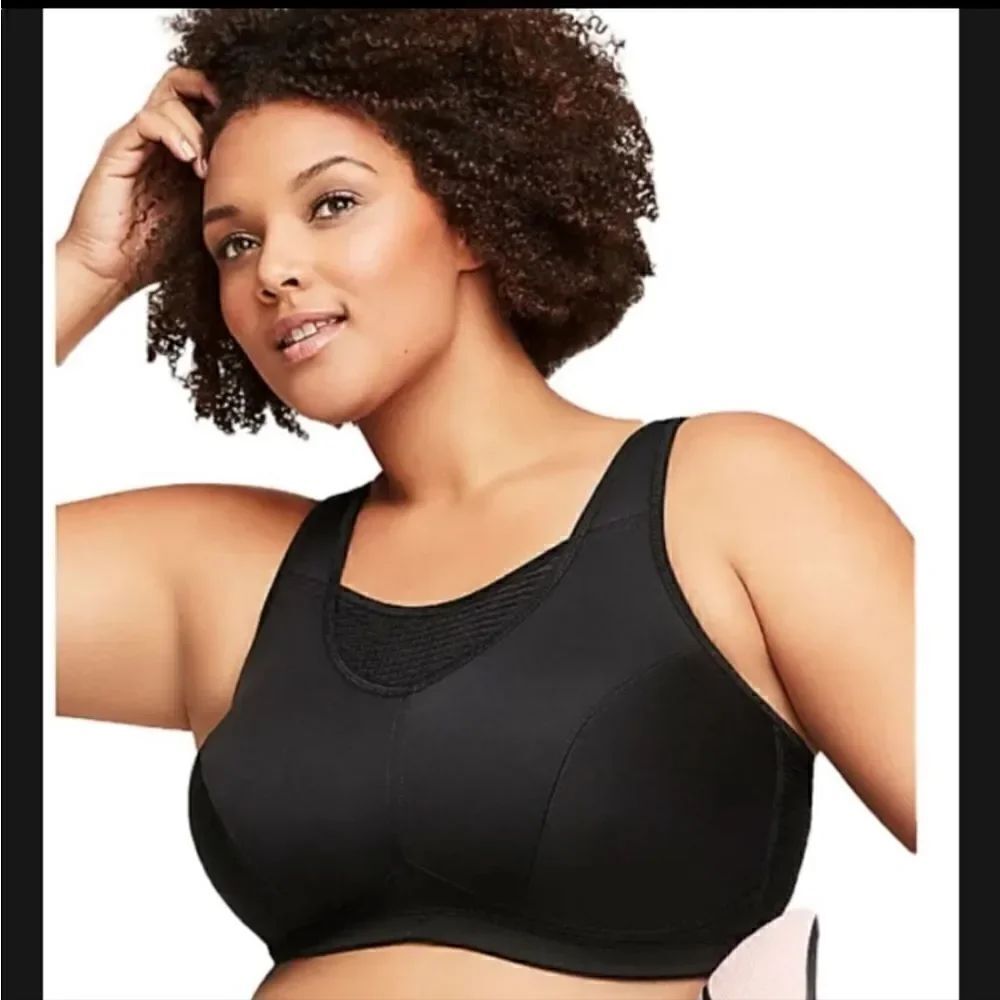 Glamorise Women's Elite Performance No-Bounce Cami Wire Free Sports Bra Sz 50 DD